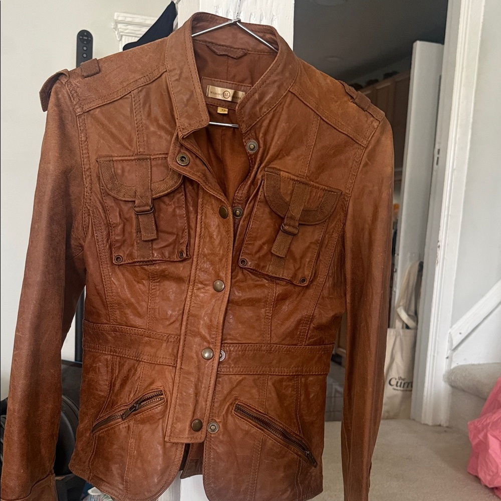 Wilsons Leather Brown Utility Jacket